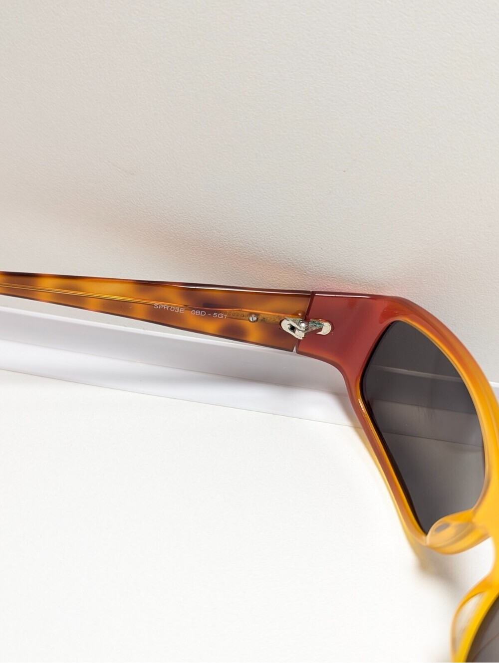 Prada SPR 03E 0BD-5G1 Unisex Orange Leopard Gray Lens Women's Small Sunglasses - Picture 4 of 6